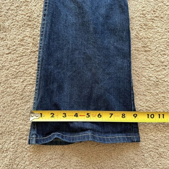 Levi 518 Jeans Womens 31x31 Superlow Bootcut Blue Dark Wash Denim Mid Rise - Picture 12 of 15
